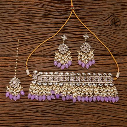 Indo Western Classic Necklace With Mehndi Plating