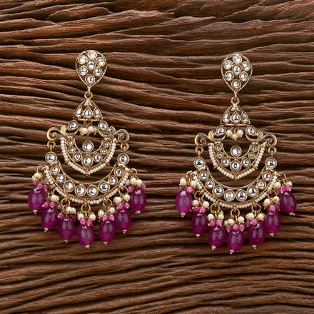 Indo Western Classic Earring With Mehndi Plating