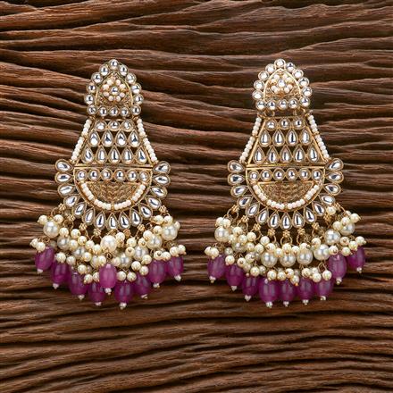 Indo Western Beads Earring With Mehndi Plating