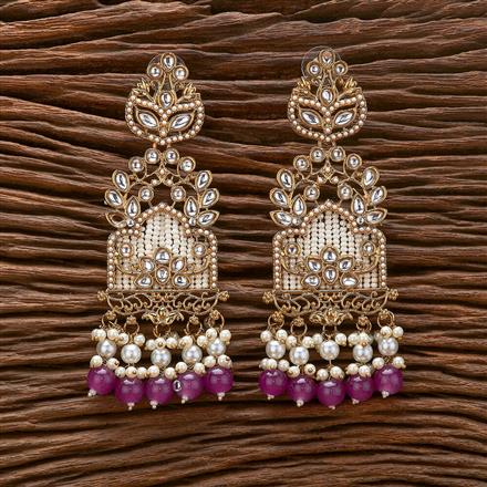Indo Western Classic Earring With Mehndi Plating