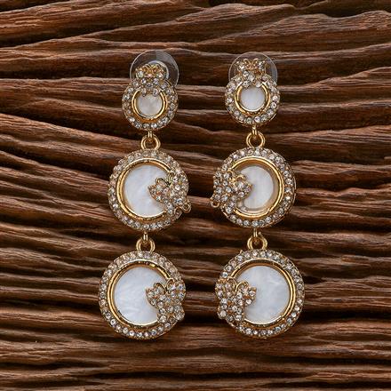 Indo Western Classic Earring With Mehndi Plating