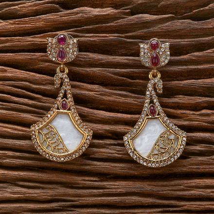 Indo Western Classic Earring With Mehndi Plating