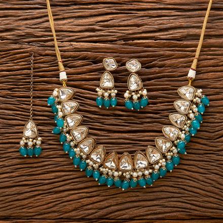Indo Western Classic Necklace With Mehndi Plating