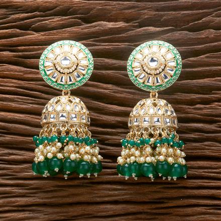 Indo Western Meenakari Jhumki With Gold Plating