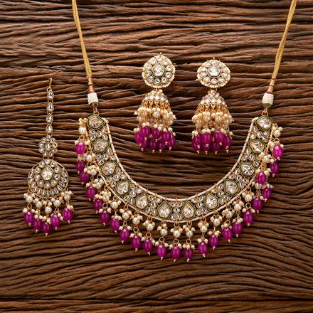 Indo Western Kundan Necklace With Gold Plating