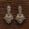 Indo Western Peacock Earring With Mehndi Plating