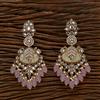 Indo Western Peacock Earring With Mehndi Plating