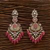 Indo Western Peacock Earring With Mehndi Plating