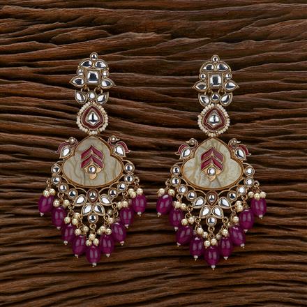 Indo Western Peacock Earring With Mehndi Plating