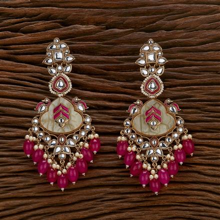 Indo Western Peacock Earring With Mehndi Plating