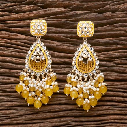 Indo Western Meenakari Earring With Gold Plating