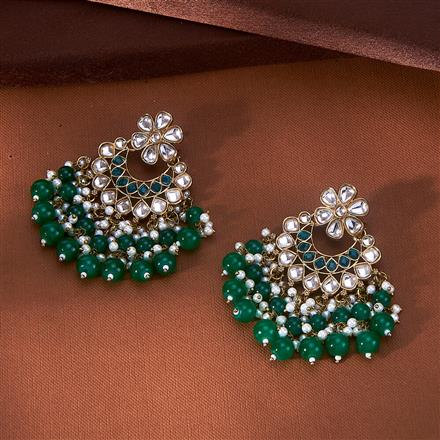 Indo Western Classic Earring With Mehndi Plating