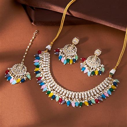 Indo Western Classic Necklace With Gold Plating