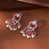 Indo Western Meenakari Earring With Mehndi Plating