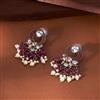 Indo Western Meenakari Earring With Mehndi Plating