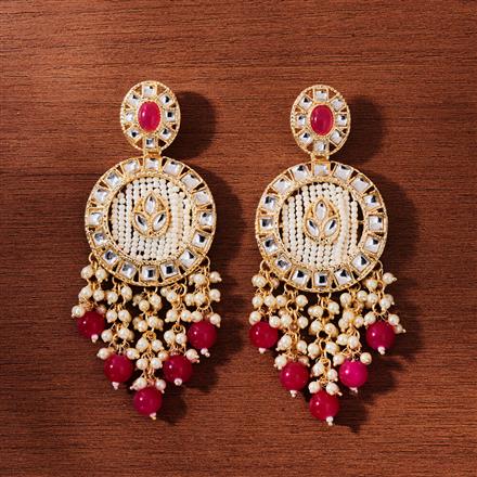 Indo Western Beads Earring With Gold Plating