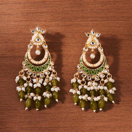 Indo Western Chand Earring With Gold Plating