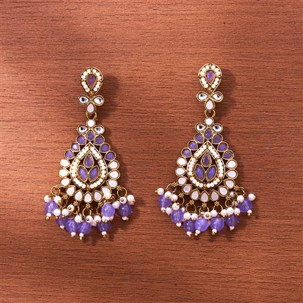 Indo Western Classic Earring With Mehndi Plating