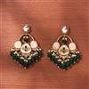 Indo Western Meenakari Earring With Mehndi Plating