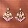 Indo Western Meenakari Earring With Mehndi Plating