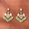 Indo Western Meenakari Earring With Mehndi Plating