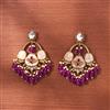 Indo Western Meenakari Earring With Mehndi Plating
