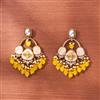 Indo Western Meenakari Earring With Mehndi Plating