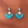 Indo Western Beads Earring With Mehndi Plating