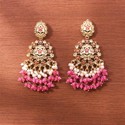 Indo Western Meenakari Earring With Gold Plating