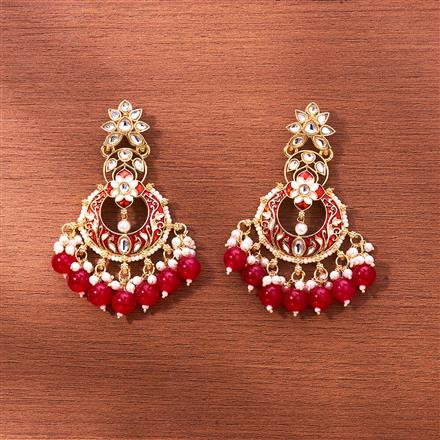 Indo Western Beads Earring With Gold Plating