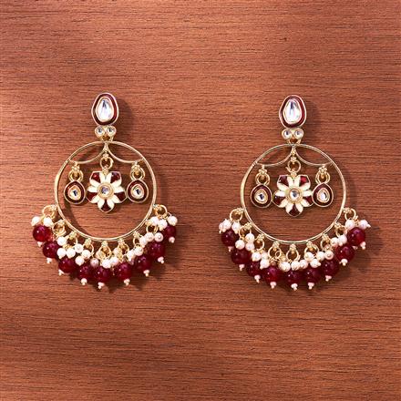 Indo Western Beads Earring With Gold Plating