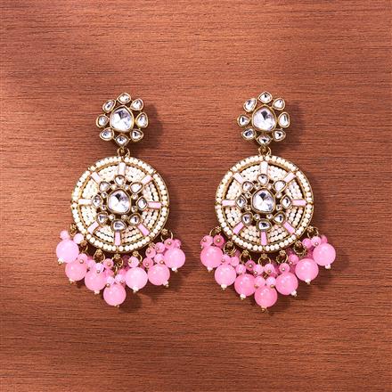 Indo Western Meenakari Earring With Mehndi Plating