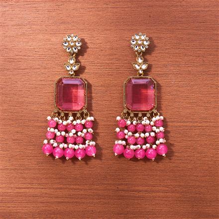 Indo Western Stone Earring With Mehndi Plating