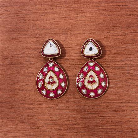 Indo Western Classic Earring With Mehndi Plating