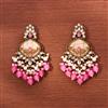 Indo Western Meenakari Earring With Mehndi Plating