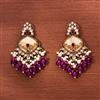Indo Western Meenakari Earring With Mehndi Plating