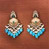 Indo Western Meenakari Earring With Mehndi Plating