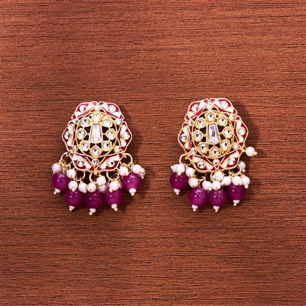 Indo Western Beads Earring With Gold Plating