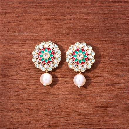 Indo Western Meenakari Earring With Gold Plating