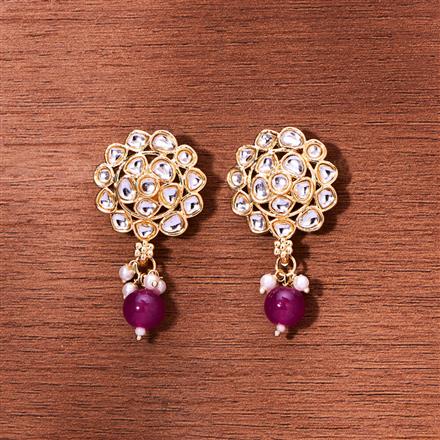 Indo Western Beads Earring With Gold Plating