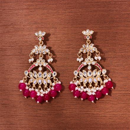 Indo Western Beads Earring With Gold Plating