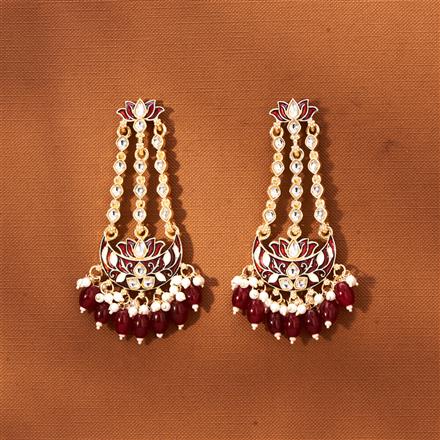Indo Western Beads Earring With Gold Plating