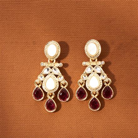 Indo Western Mother Of Pearl Earring With Gold Plating