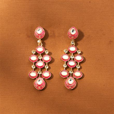 Indo Western Meenakari Earring With Gold Plating