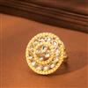 Indo Western Adjustable Ring With Gold Plating