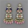 Indo Western Mother Of Pearl Earring with Mehndi Plating