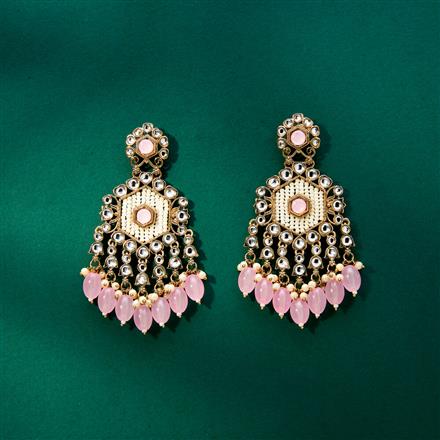 Indo Western Beads Earring With Mehndi Plating