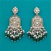 Indo Western Mother Of Pearl Earring with Mehndi Plating