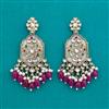 Indo Western Mother Of Pearl Earring with Mehndi Plating