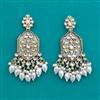 Indo Western Mother Of Pearl Earring with Mehndi Plating